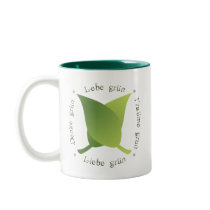 Lebe grün, liebe grün, träume grün, denke grün mugs