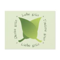 Lebe grün, liebe grün, träume grün, denke grün postcards