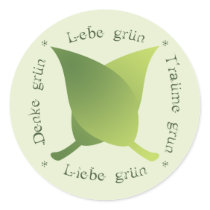 Lebe grün, liebe grün, träume grün, denke grün stickers