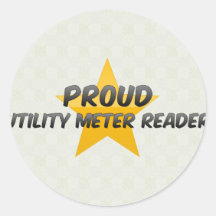 Lector de metro para uso general orgulloso pegatina redonda