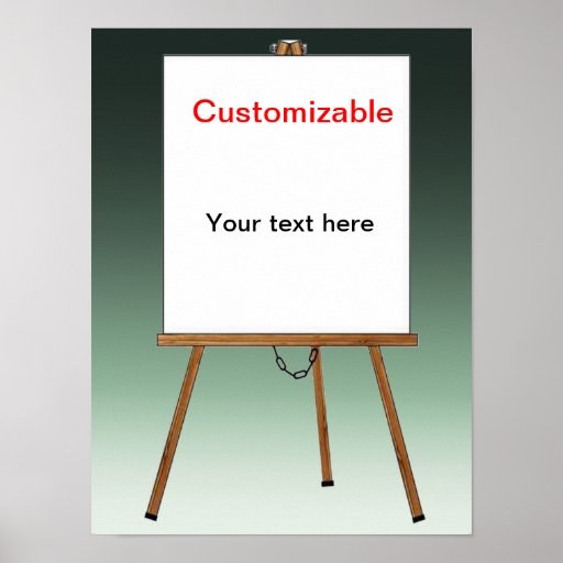 Lecture and Display Wooden Easel Poster Zazzle