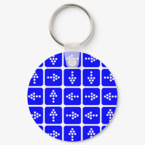 LED Arrow Square Blue keychains by artberry LED Arrow Square Blue keychains