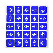 LED Arrow Square Blue Refrigerator Magnet
