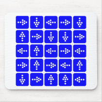 LED Arrow Square Blue Mousepad