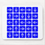 LED Arrow Square Blue Mousepad