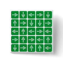 LED Arrow Square Green buttons