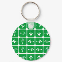 LED Arrow Square Green keychains by artberry LED Arrow Square Green keychains