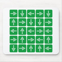 LED Arrow Square Green mousepads by artberry LED Arrow Square Green mousepads
