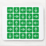 LED Arrow Square Green Mouse Pads