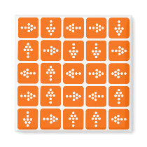 LED Arrow Square Orange magnets