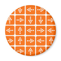 LED Arrow Square Orange magnets