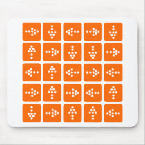 LED Arrow Square Orange mousepads