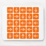 LED Arrow Square Orange Mouse Pads