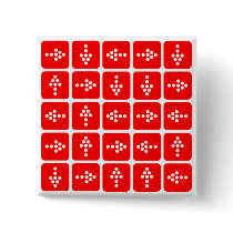 LED Arrow Square Red buttons