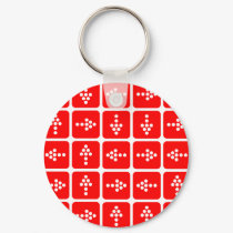LED Arrow Square Red keychains by artberry LED Arrow Square Red keychains