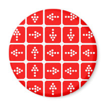 LED Arrow Square Red magnets