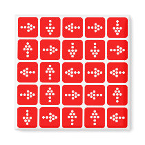 LED Arrow Square Red magnets