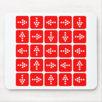 LED Arrow Square Red mousepads