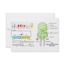 LED Light Emitting Diode Schematic Custom Invitations