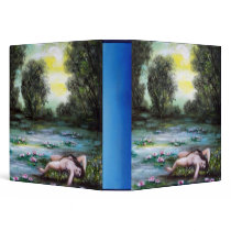 LEDA,LAKE AND WATERLILIES 3 RING BINDER