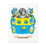Ledger Coat of Arms (Family Crest) Post Cards