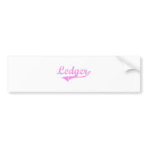 Ledger Last Name Classic Style Bumper Sticker