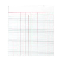 Ledger Paper Note Pad