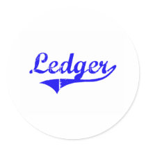 Ledger Surname Classic Style Round Sticker