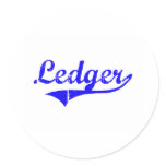 Ledger Surname Classic Style Round Sticker