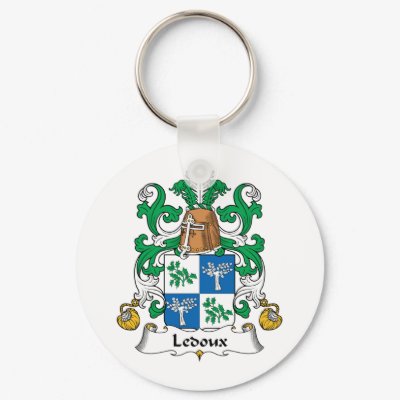 Ledoux Family Crest Keychain by coatsofarms