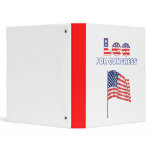 Lee for Congress Patriotic American Flag Design binders