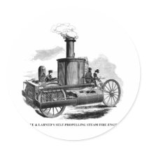 Lee & Larned Fire Engine stickers by VintagePrints Lee & Larned Fire Engine stickers
