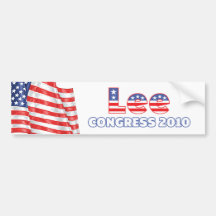 Lee Patriotic American Flag 2010 Elections Bumper Stickers