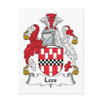 Lees Family Crest postcards