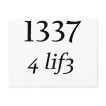 Leet 4 Life postcards