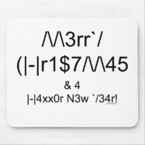 LEET Christmas mousepads by TulsaTees LEET Christmas mousepads