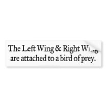 Left and Right Wing Bumper Sticker bumper stickers