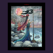 Left behind Gothic Pirate Poster Fantasy Art posters