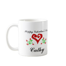 Left hand, Happy Valentine's Day, Cathy Mug by tabitha100 Left hand, Happy Valentine's Day, Cathy Mug