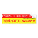 Left Handed Giftedness bumper stickers