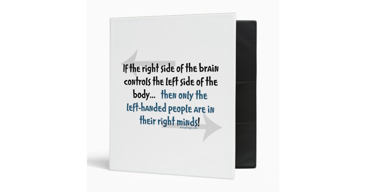 Lefthanded people Binders Zazzle