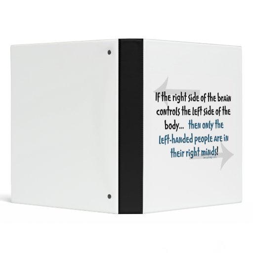 Lefthanded people Binders Zazzle