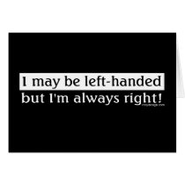 Left-handed people greeting cards