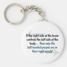 Left-handed people keychains
