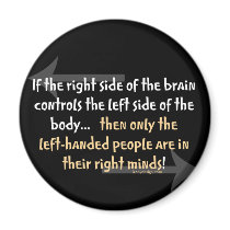 Left-handed people magnets