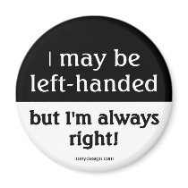Left-handed people magnets