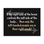 Left-handed people postcards
