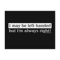 Left-handed people postcards