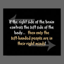 Left-handed people Poster