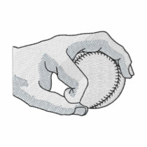 Left-handed Pitcher's Grip embroidered shirts by ZazzleEmbroidery Left-handed Pitcher's Grip embroidered shirts